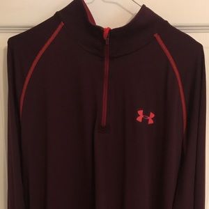 Under Armour heatgear 1/4 zip long sleeve shirt